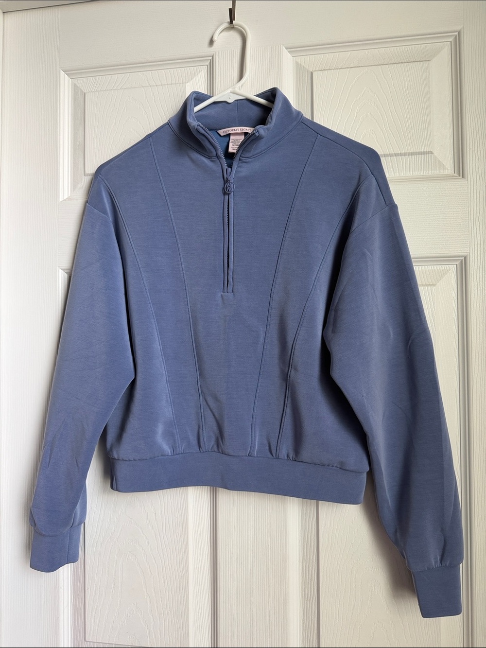 Victoria's Secret Half-Zip Sweater in Dusty Blue